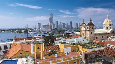 Historic Cartagena is a port city on Colombia’s Caribbean coast