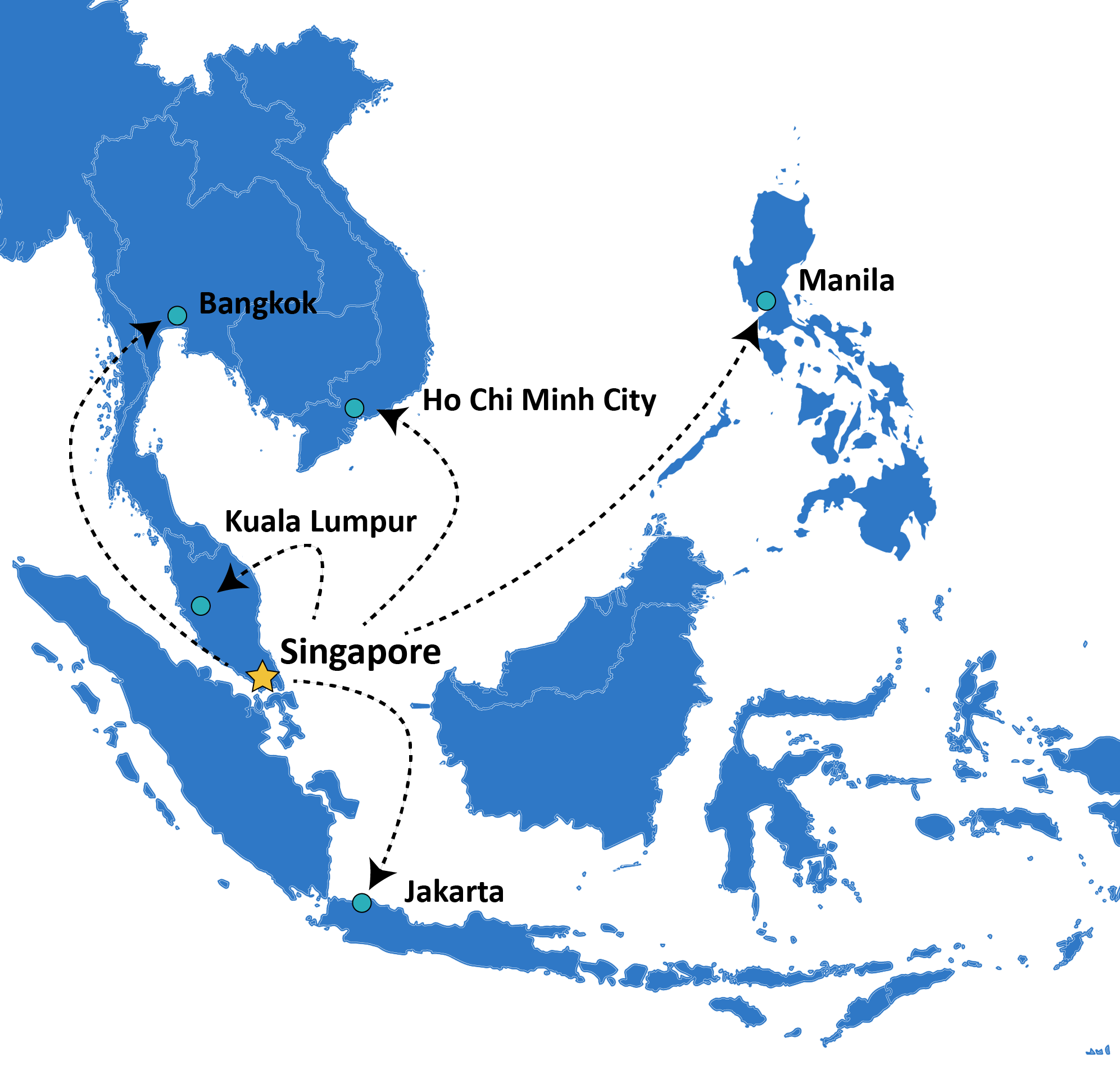 A map of Southeast Asia
