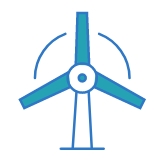 Icon of a wind turbine