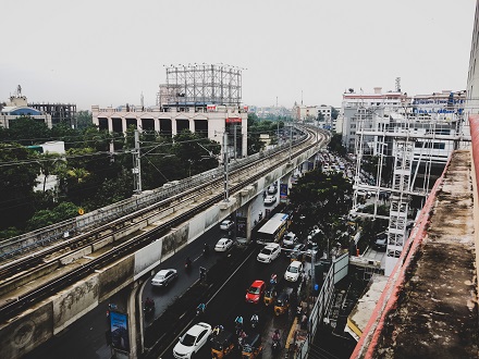 Paysage urbain à Hyderabad, Inde