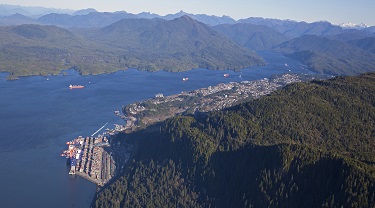 Prince Rupert Port close to Asian Markets