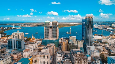 Vue de la ville de Dar es-Salaam, en Tanzanie