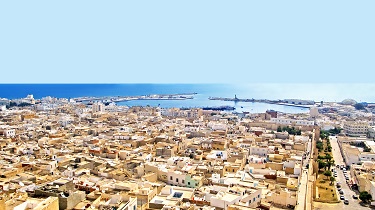 Vue aérienne de Sousse, en Tunisie