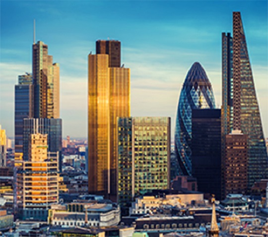 Cityscape in Britain, Canada’s biggest EU market for merchandise exports.