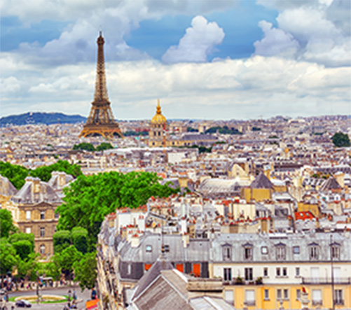View of a city in France, the third-largest economy in Europe and the EU’s second-largest consumer market.