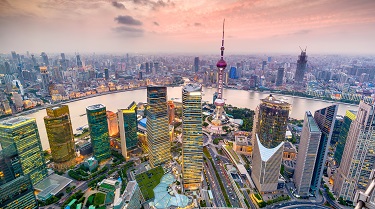 Glitzy Shanghai skyline