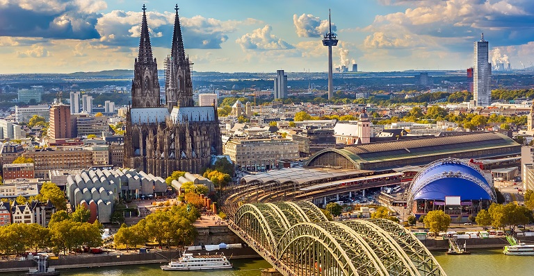 Aerial view of Cologne, Germany