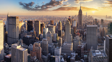 Landscape of New York city's buildings.
