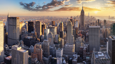 Landscape of New York city's buildings. 