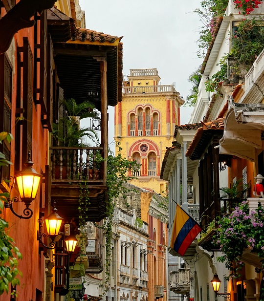 Colourful architecture in Colombia