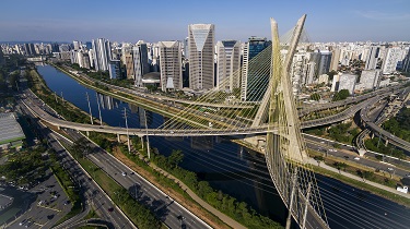 Financial district in São Paulo, Brazil