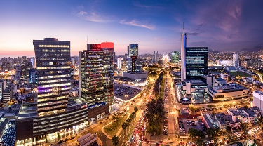 Panorama du quartier de San Isidro, Lima, Pérou