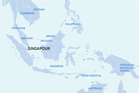 Carte de Singapour