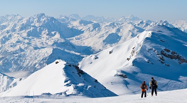 Alpine skiing on glacier
