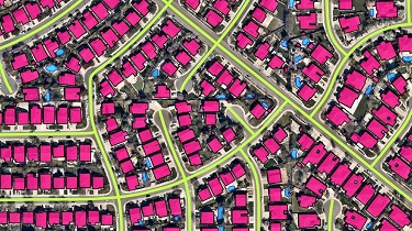 Ecopia1 : Carte 3D multicolore.