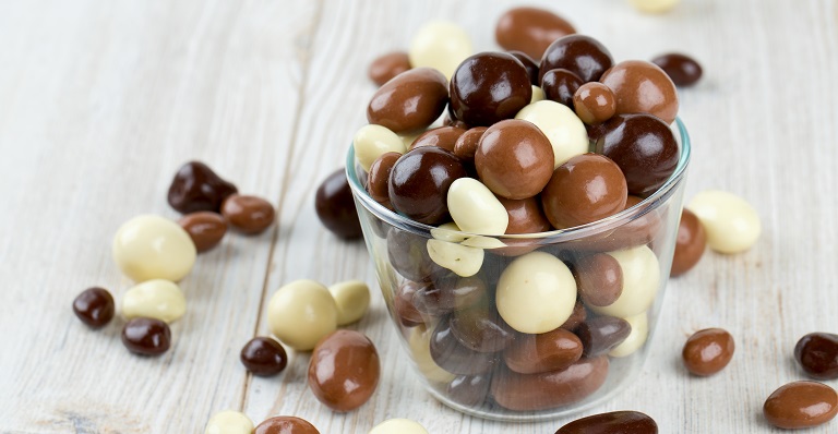 A bowl of chocolate treats made by REB.