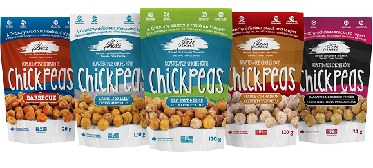 Chickpea snacks from Three Farmers in Saskatoon, Saskatchewan