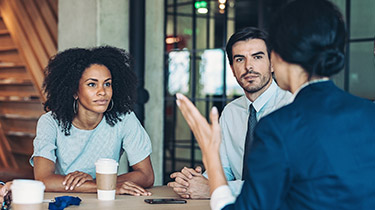 Image of diverse group of business people managing ESG governance.