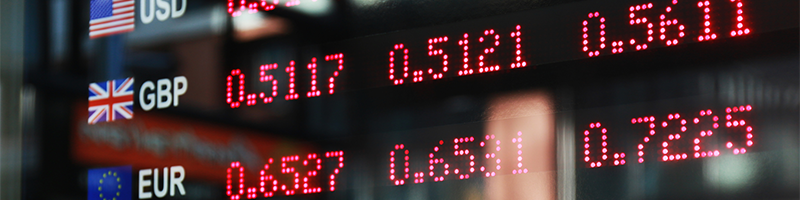 Electronic currency exchange notice board