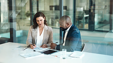 business owner negotiating a payment plan with her client