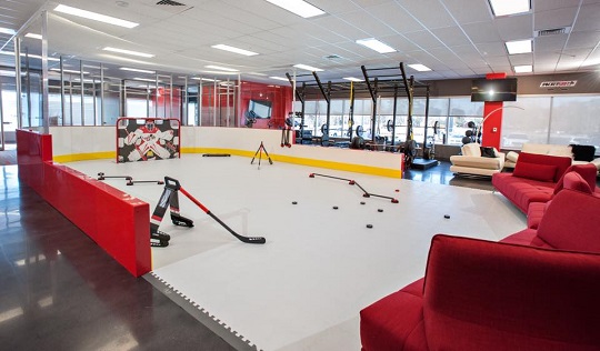 Le bureau de HockeyShot à Mississauga