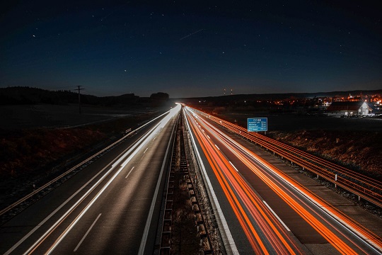 The autobahn in Germany