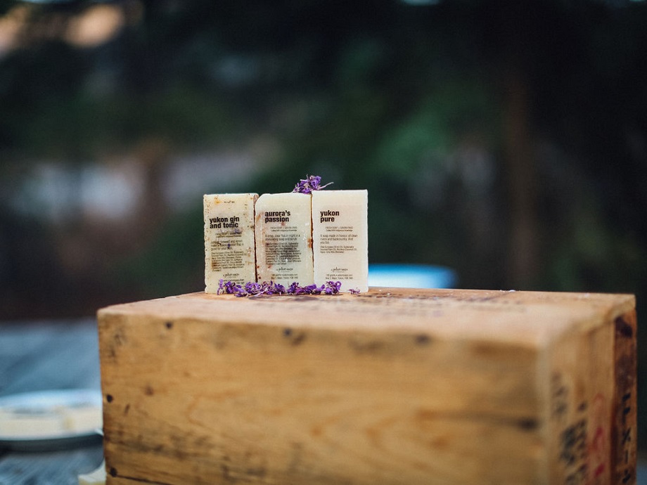 Soaps are infused with wildflowers, juniper tips and other natural ingredients from the Yukon.