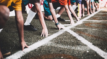 athlètes dans une course