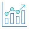 a graphic chart showing a rising trend