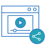 Icon of an online video player 