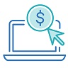 Graphic of laptop and dollar symbol representing purchase orders with diverse suppliers
