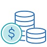 Graphic of dollar sign and coins representing proceeds raised from EDC green bonds