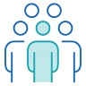 Graphique d’un groupe de personnes, une personne étant au centre et représentant des entreprises détenues et dirigées par des autochtones et appuyées par EDC.