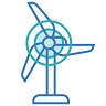 Graphic of wind turbine representing cleantech business facilitated by EDC