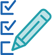 Icône d’une liste de vérification et d’un crayon