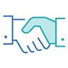 Icon of two hands shaking