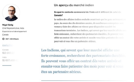 Conseillers en accès aux marchés