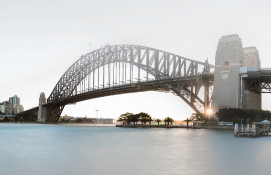 Sydney harbor and CBD skyline in Australia