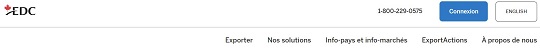  Le haut de la page d'accueil edc.ca